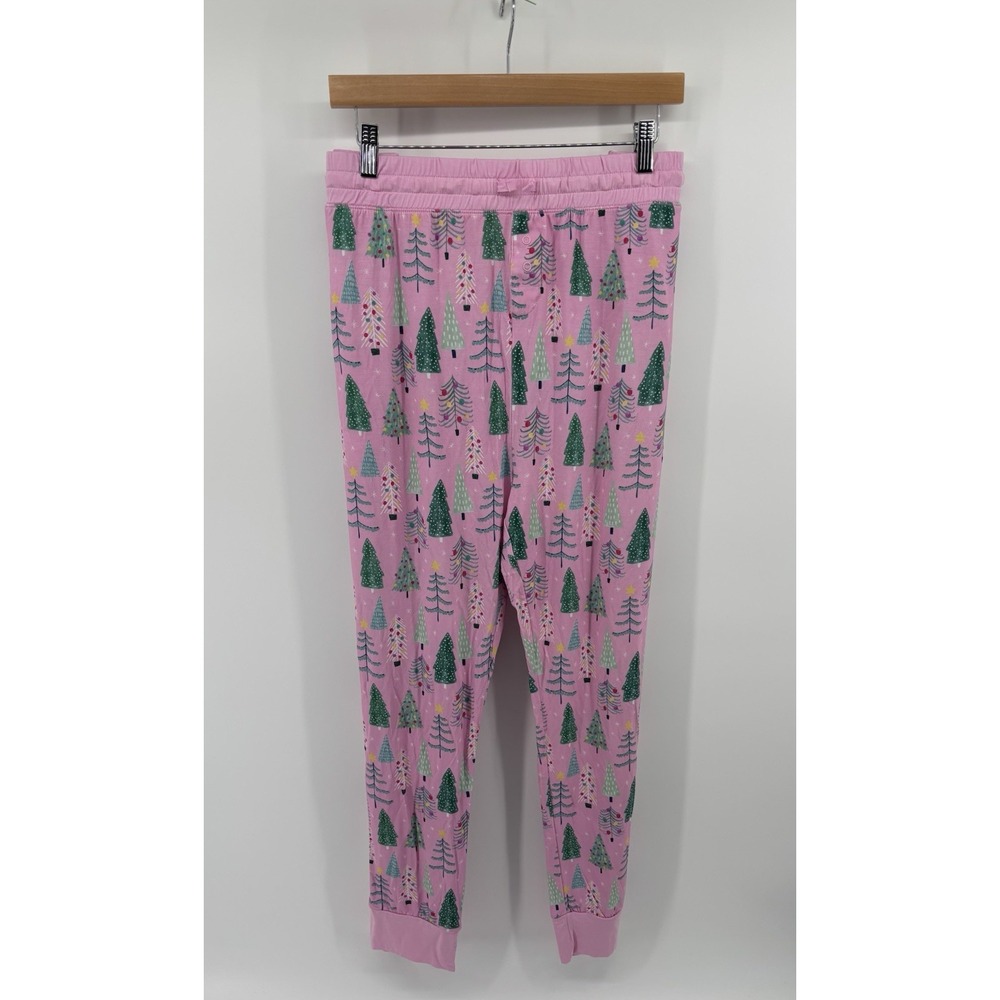 NWT Little Sleepies Pink Twinkling Trees Pajama Pants Sz 3XL Bamboo Christmas